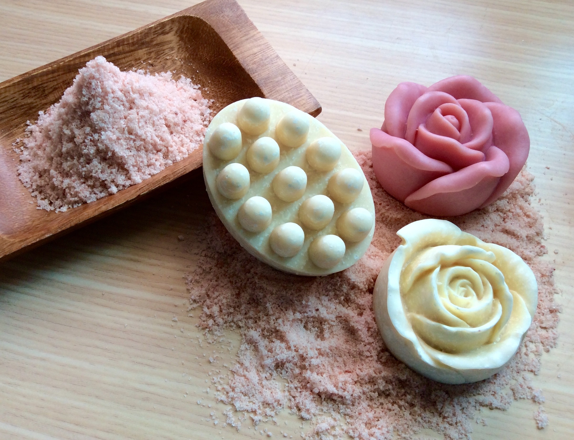 Honey Soap II-Body Scrub & Massage: Honey, Himalayan Pink Salt, Essential Oils